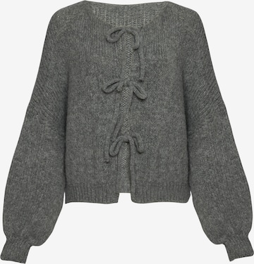 Lilavie Strickjacke ' Miaa ' in Grau: Vorderseite