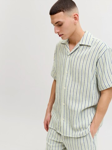 JACK & JONES Comfort fit Button Up Shirt 'JORCOBA' in Green