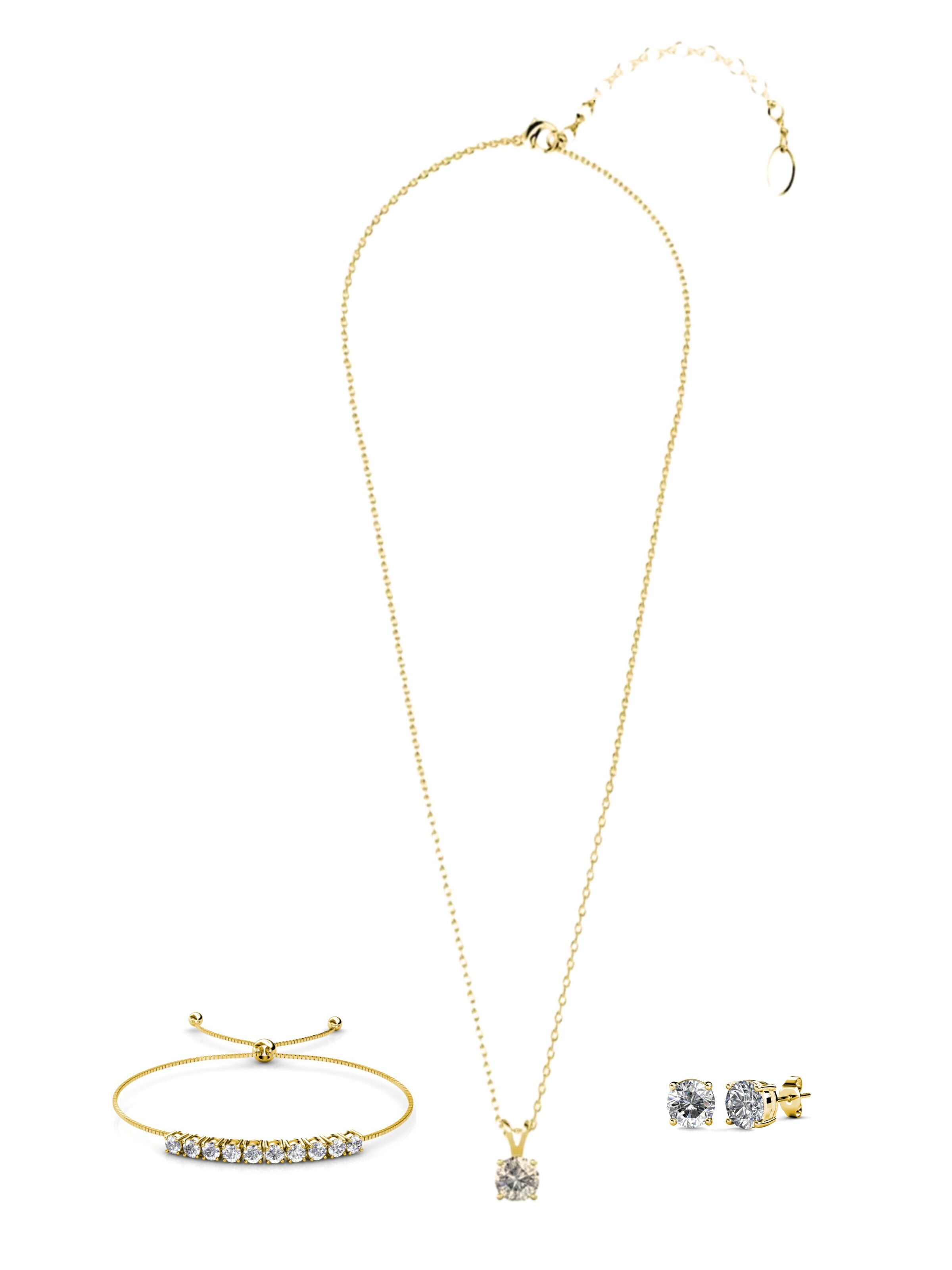 Ella Eisvogel Schmuckset 'Mia' in Gold: Vorderseite
