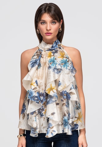 Ombre Top in Blue: front