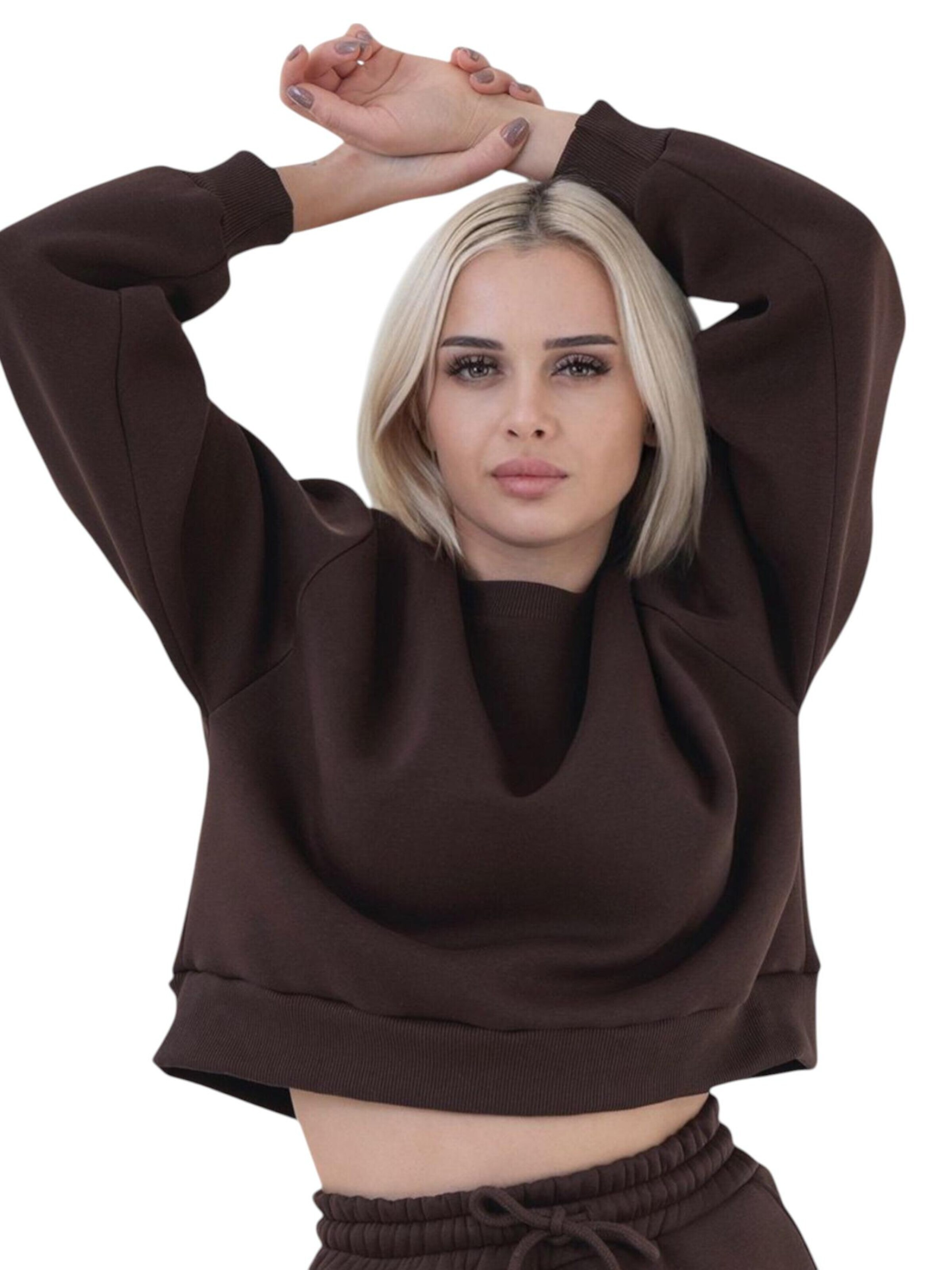 fashionshowcase Oversized Sweater 'CozyEssential Sweater' in Brown