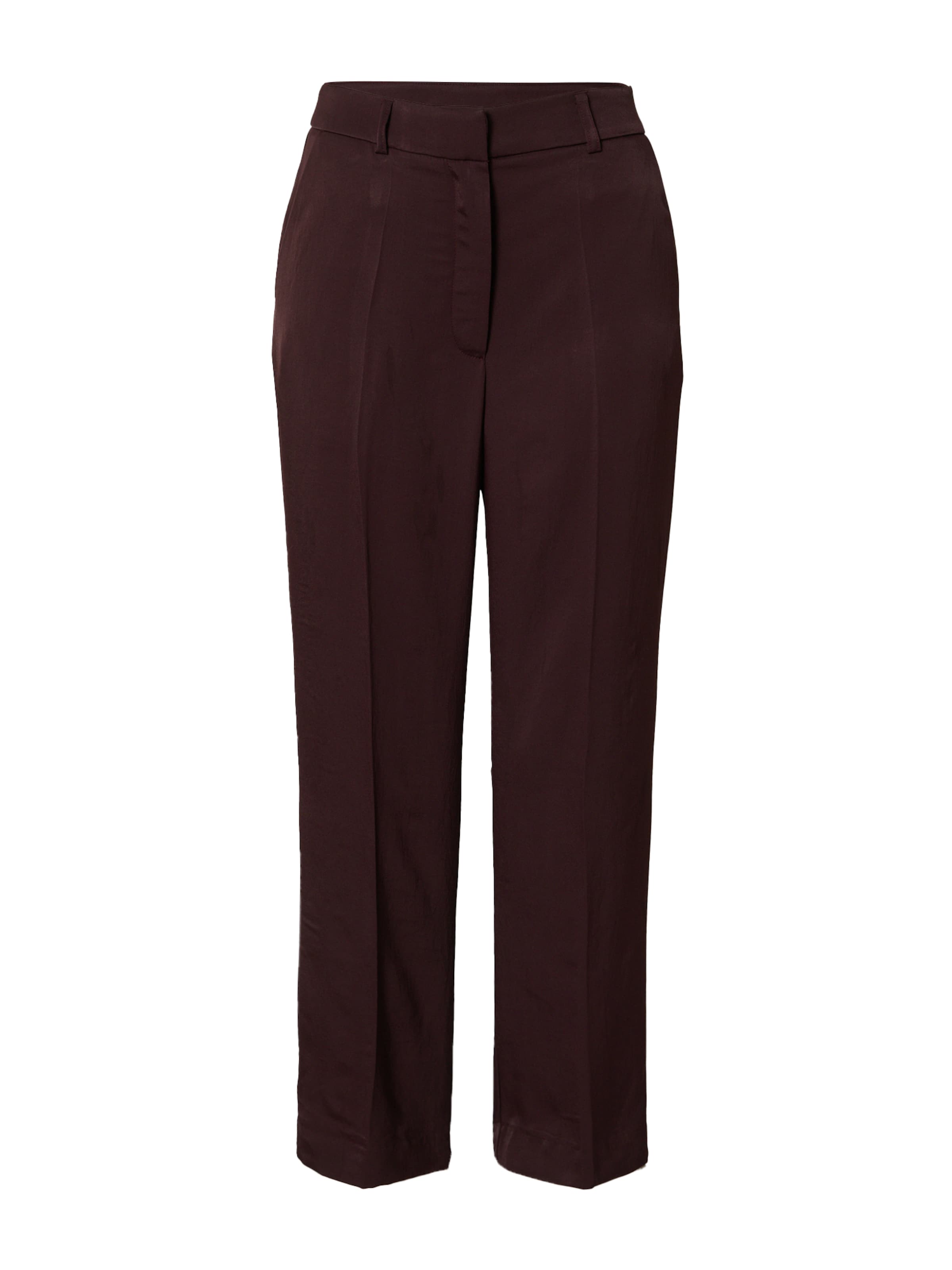 A LOT LESS Loosefit Kalhoty s puky 'Maggie' – hnědá: přední strana