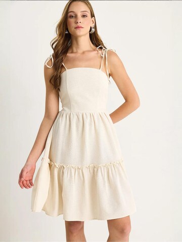 Bianco Lucci Summer Dress in Beige