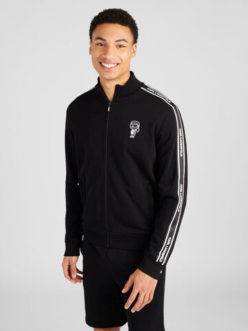 Karl Lagerfeld Sweatjacke in Schwarz: Vorderseite