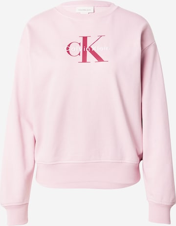 Sweat-shirt Calvin Klein Jeans en rose : devant