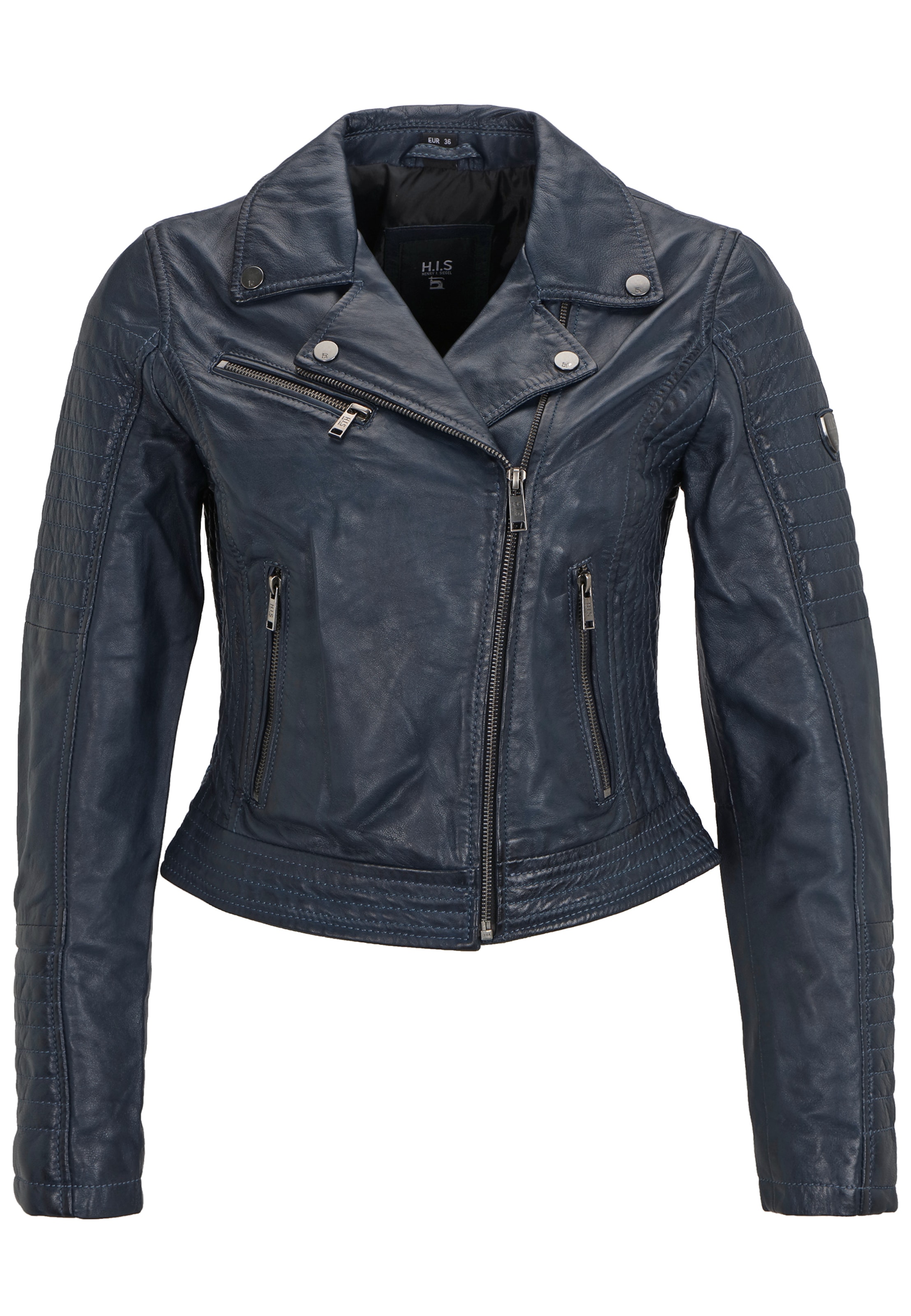 H.I.S Lederjacke in Blau: Vorderseite