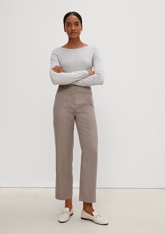 COMMA Regular Bandplooibroek in Grijs