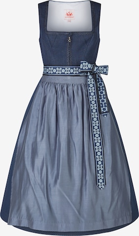 SPIETH & WENSKY Dirndl 'Käthe' in Blau: Vorderseite