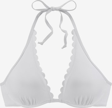 LASCANA Bikini Top in White: front