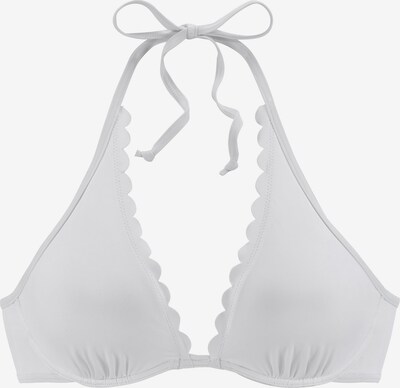LASCANA Bikinitop 'Scallop' in weiß, Produktansicht