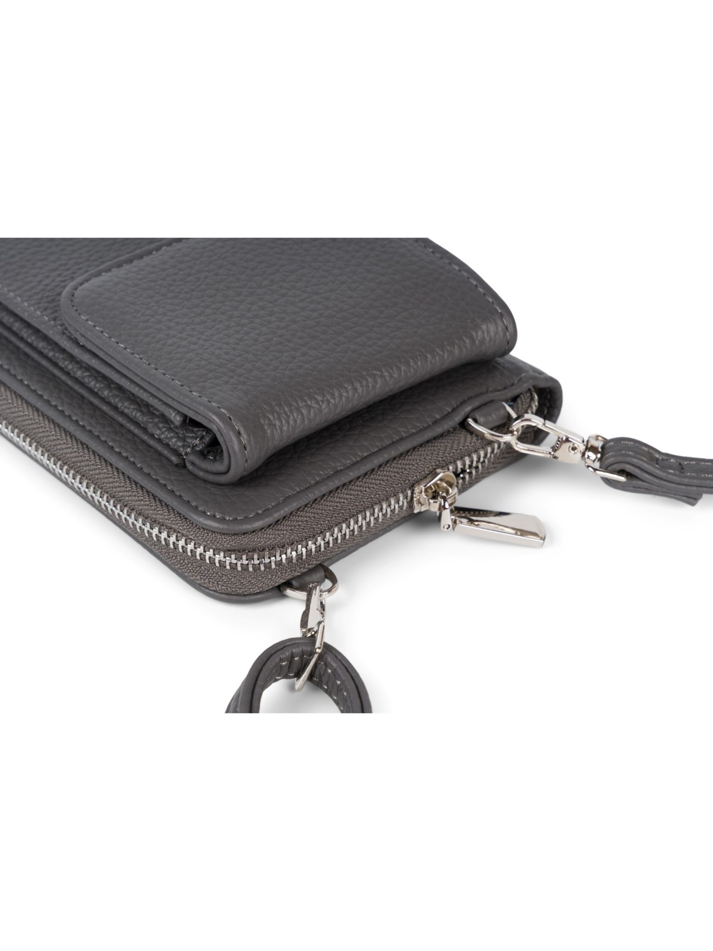 styleBREAKER Crossbody bag 'Umhängetasche mit Handyfach und RFID Schutz' in Grey