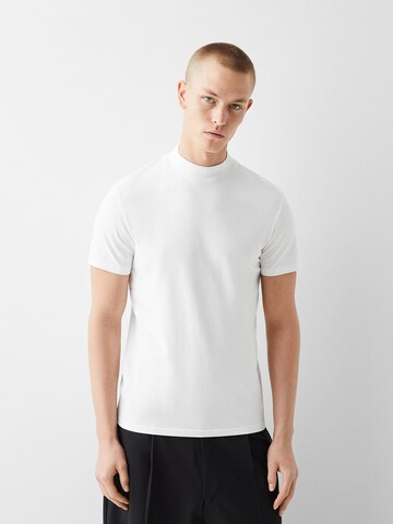 Bershka Shirt in Wit: voorkant