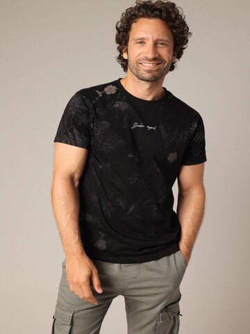 T-Shirt 'Botanical' Deeluxe en noir : devant
