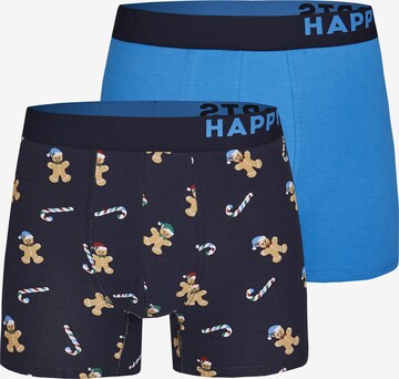 Happy Shorts Boxershorts ' Weihnachtsträumchen ' in Blauw: voorkant