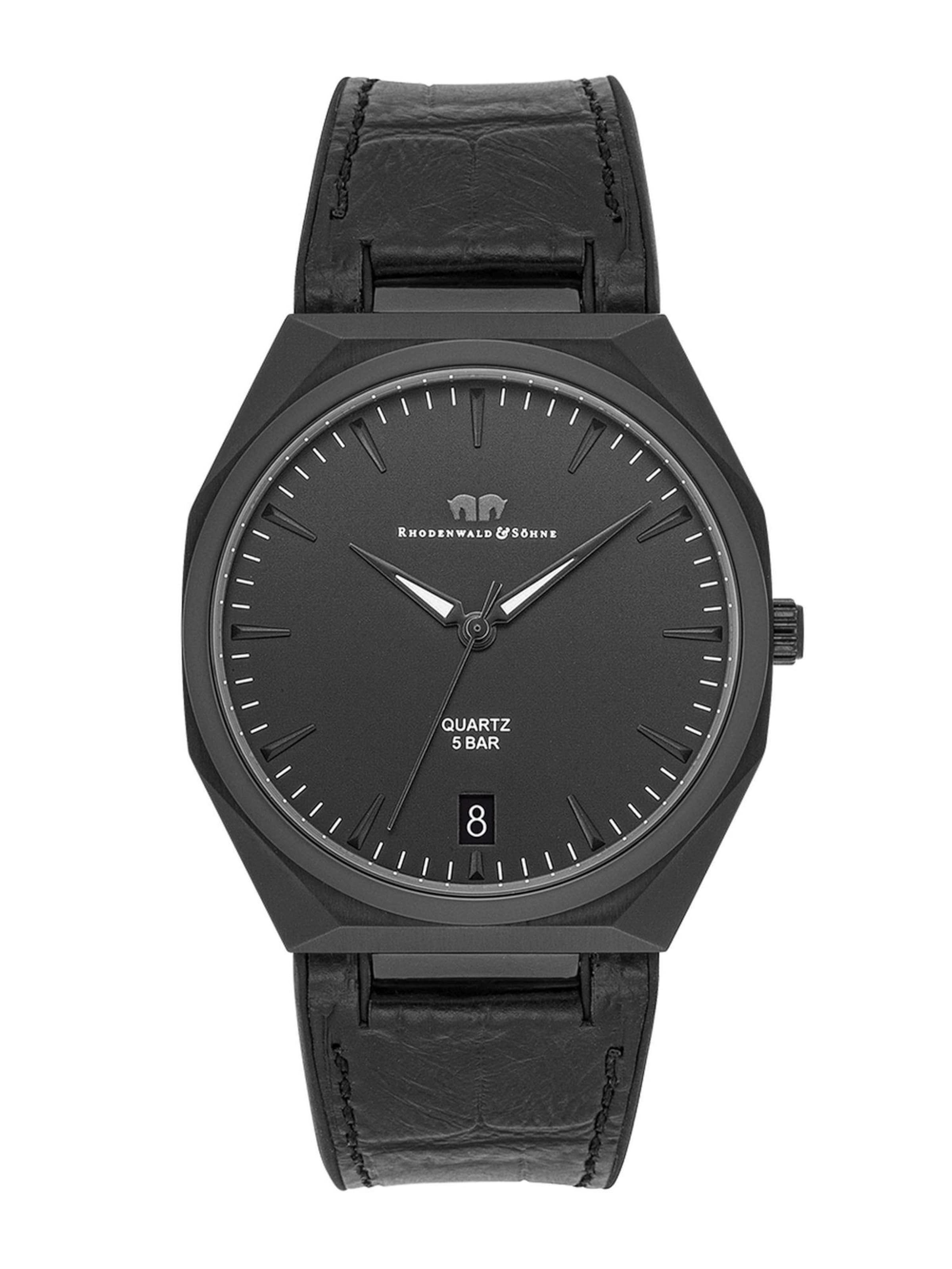 Rhodenwald & Söhne Analoog horloge in Zwart: voorkant