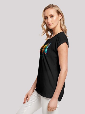 T-shirt 'Schmetterling Illusion' F4NT4STIC en noir