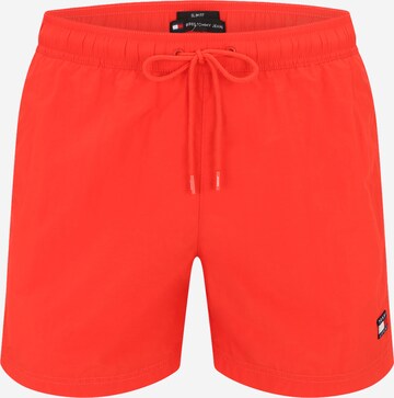 Tommy Jeans Badeshorts 'Heritage' in Rot: predná strana