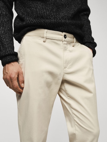 MANGO MAN Tapered Broek 'Prato' in Beige
