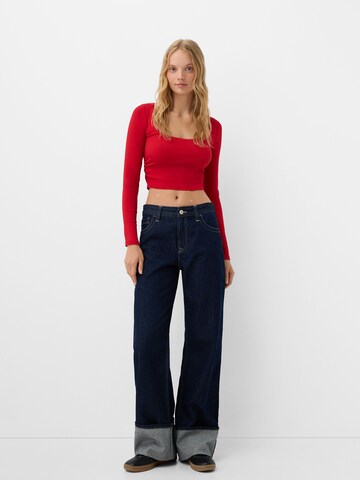 Bershka Koszulka w kolorze czerwony