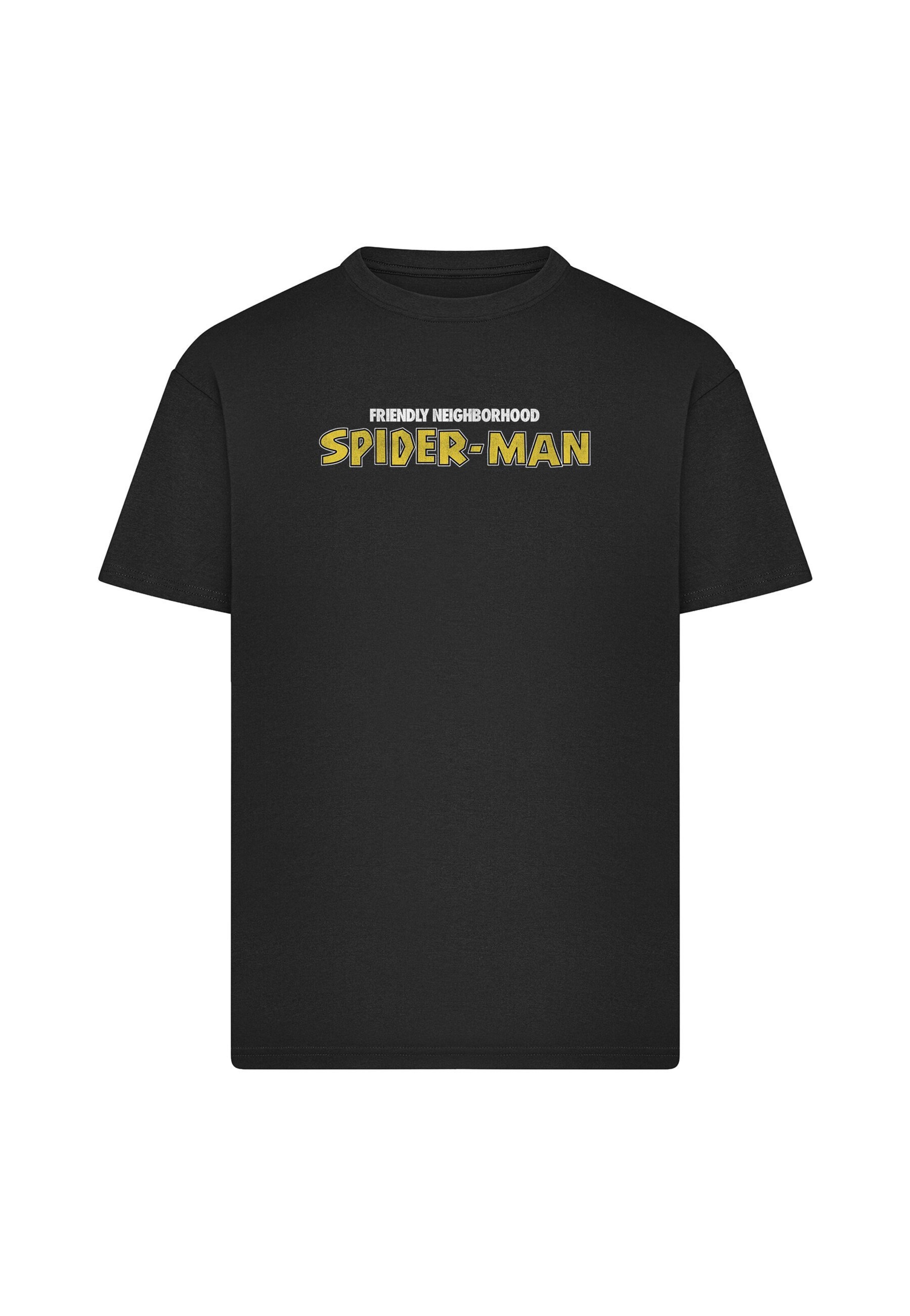T-Shirt 'Marvel Fiendly Neighborhood Spiderman' Merchcode en noir : devant