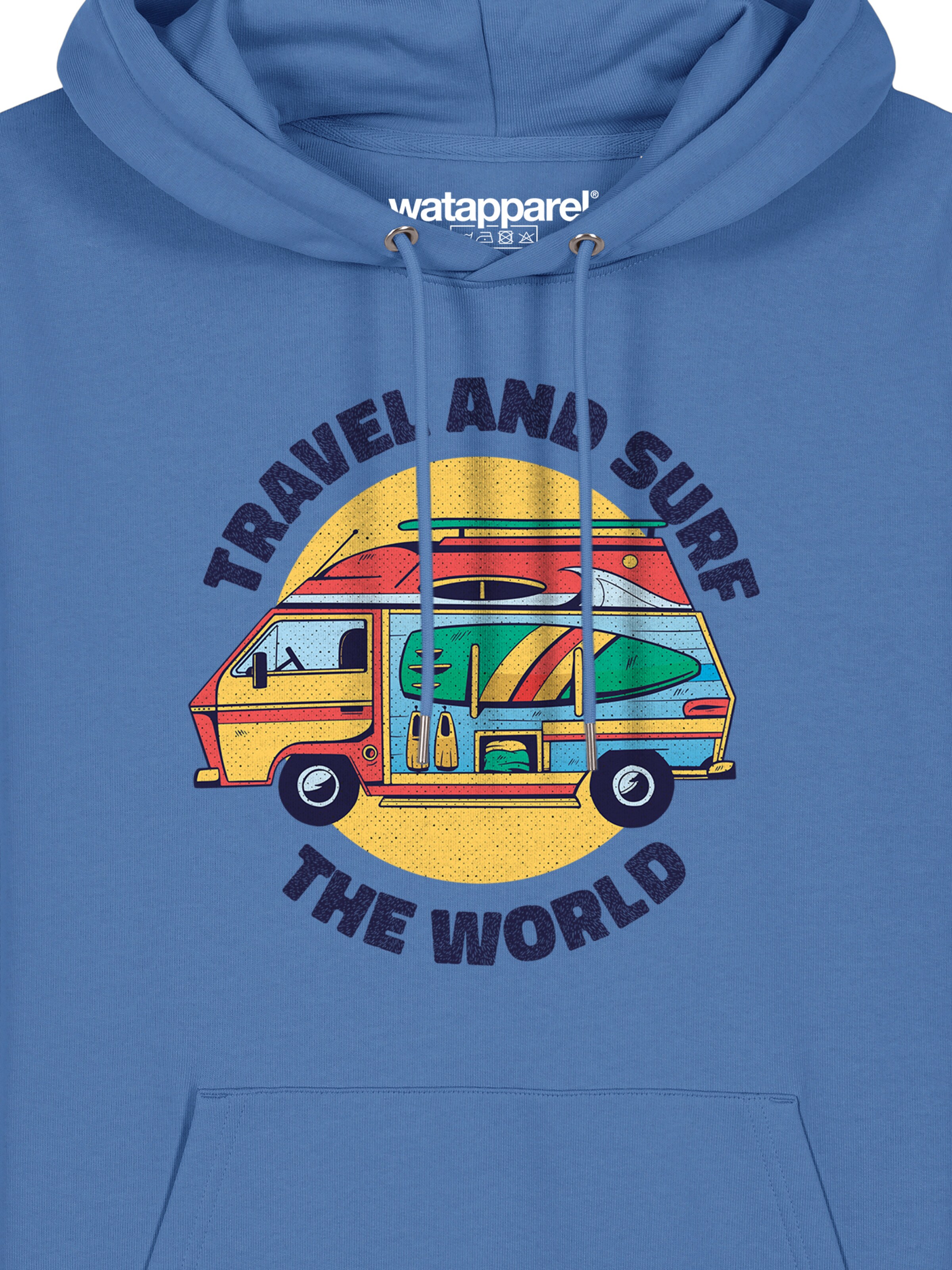 Sweat-shirt 'Travel and surf' Watapparel en bleu