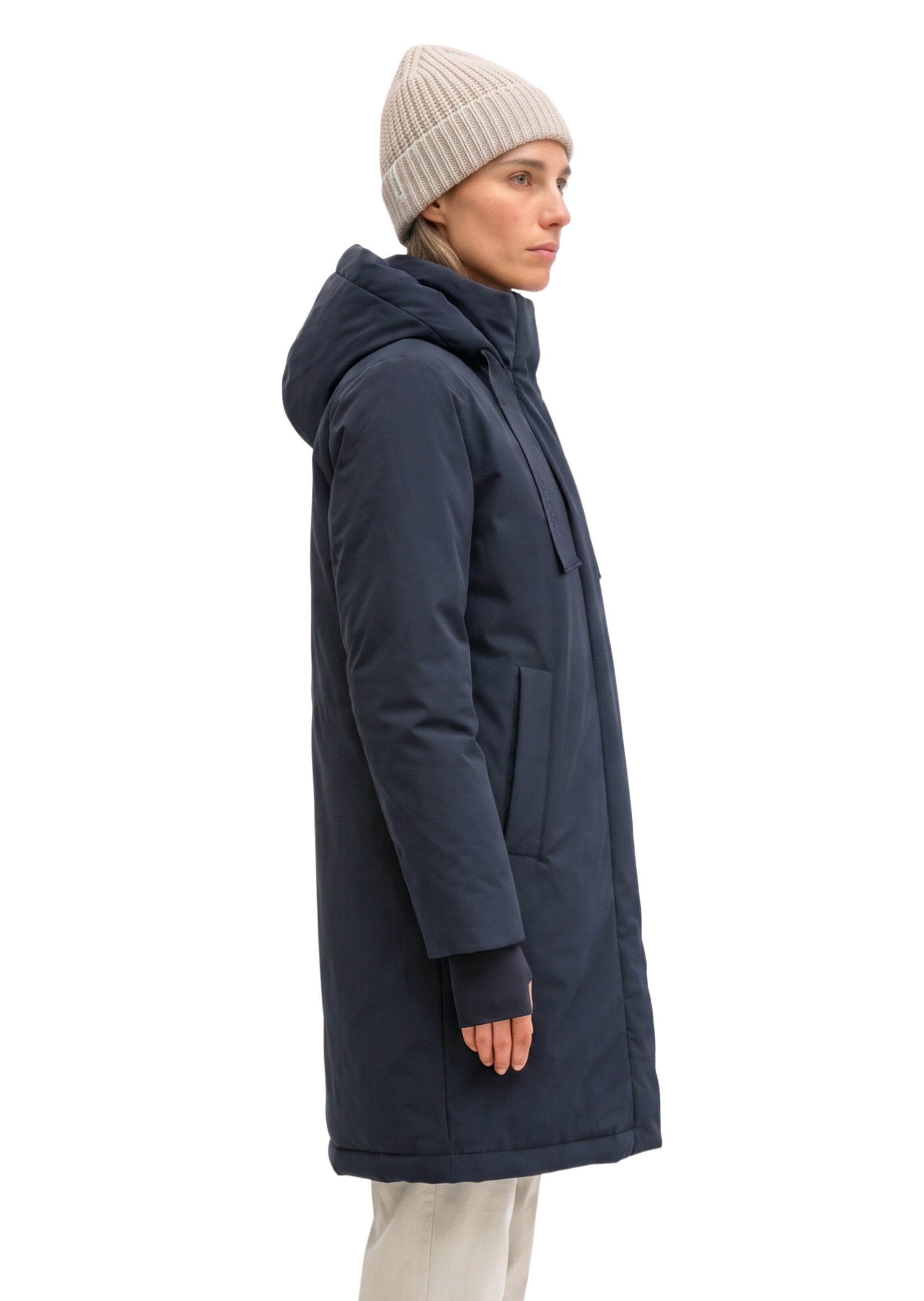Marc O'Polo Functionele mantel in Blauw: zijkant