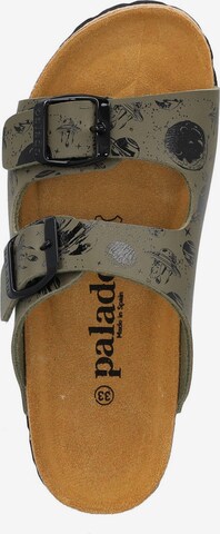 Palado Slippers 'Korfu B Print' in Green