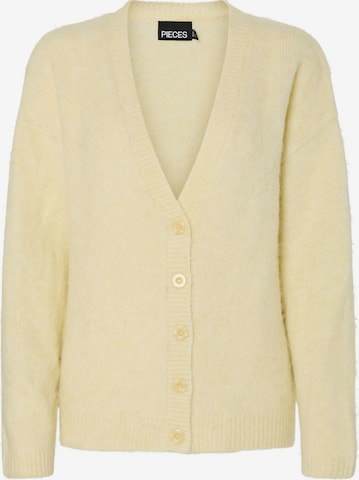 Cardigan 'PCPam' PIECES en jaune : devant
