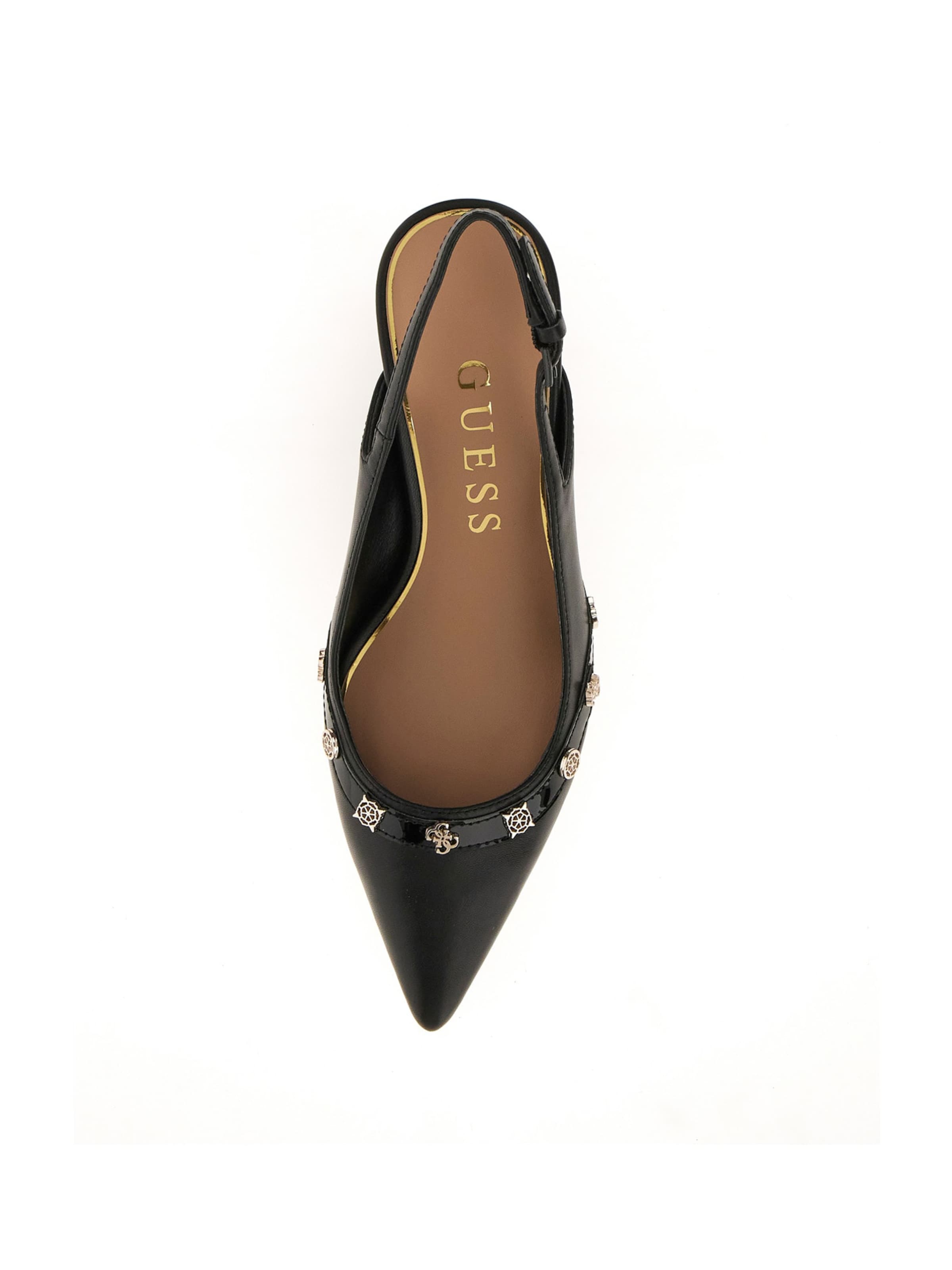 GUESS Дамски обувки на ток с отворена пета 'YANAI' в черно