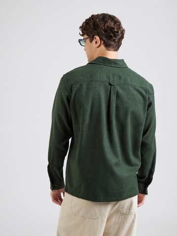 JACK & JONES Comfort fit Button Up Shirt 'JJECHARGE' in Green