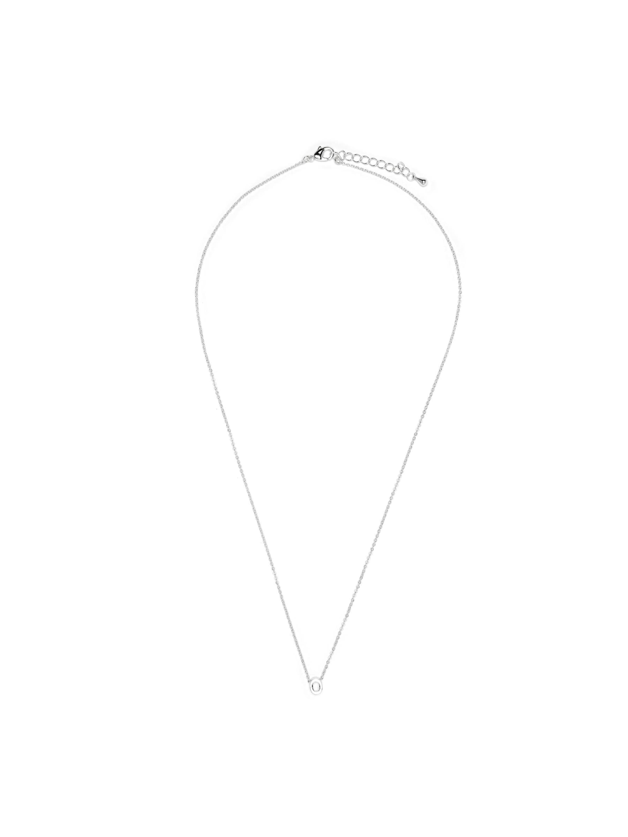 Luxenter Ketting 'Alphabet O' in Onesize in de kleur Zilver, Productweergave