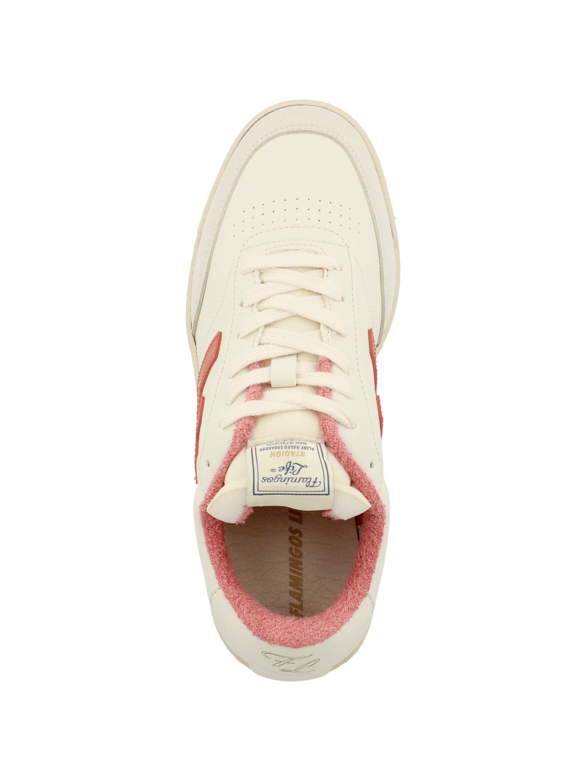 Baskets basses 'Stadion' Flamingos Life en blanc