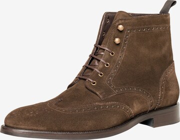 Henry Stevens Lace-Up Boots 'Murray FBDB' in Brown: front
