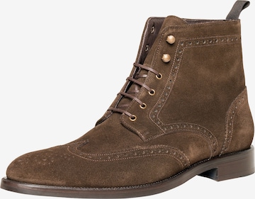Henry Stevens Lace-Up Boots 'Murray FBDB' in Brown: front