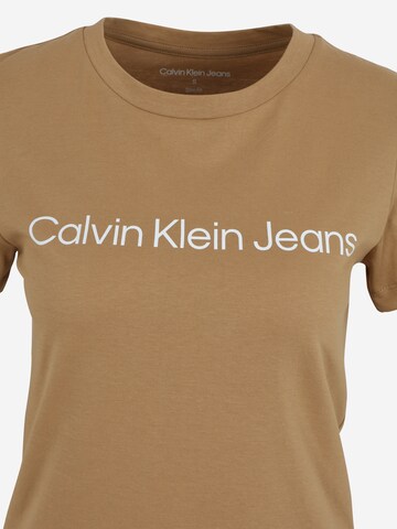 Calvin Klein Jeans Koszulka w kolorze beżowy