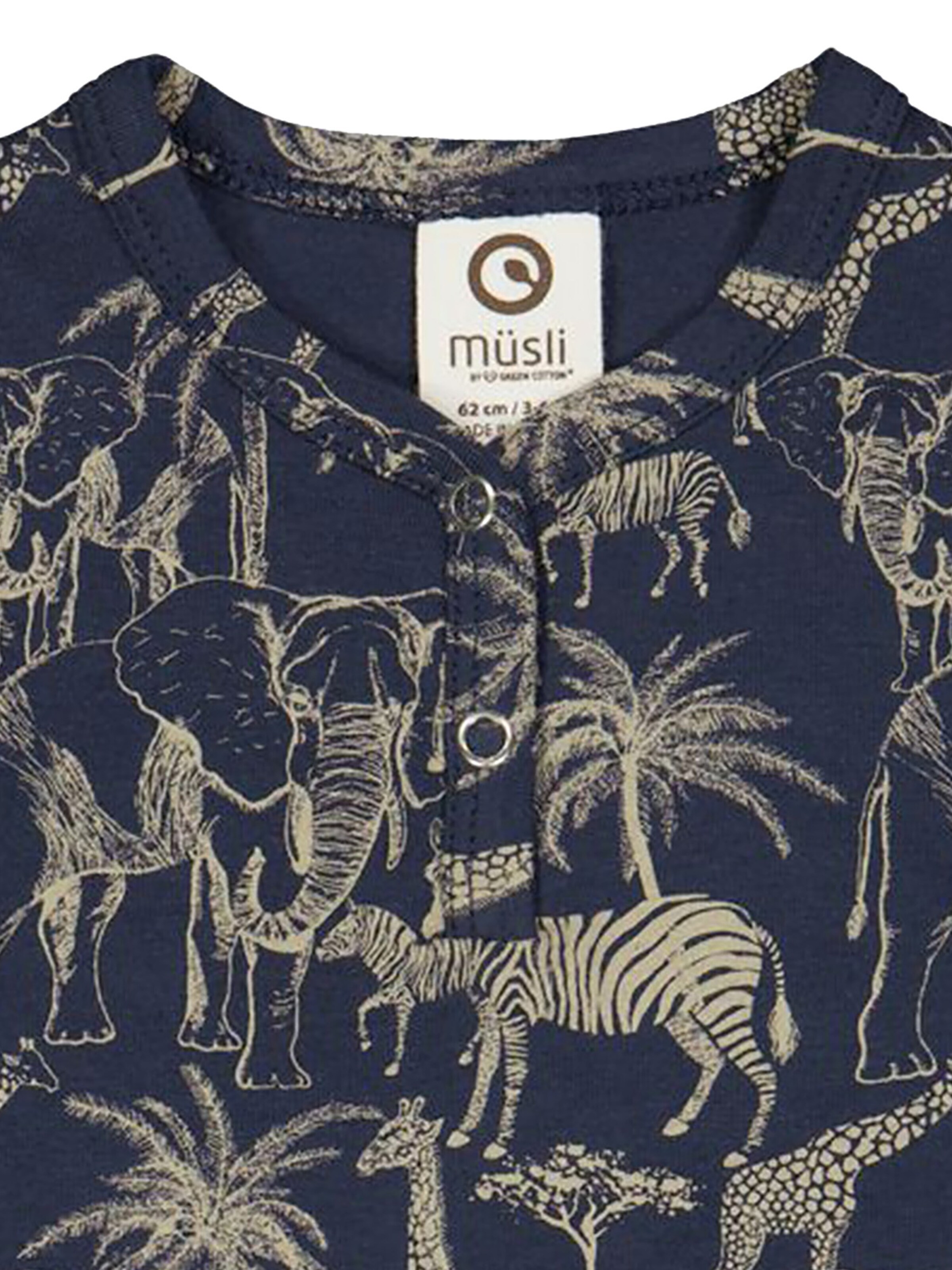 Barboteuse / body Müsli by GREEN COTTON en bleu