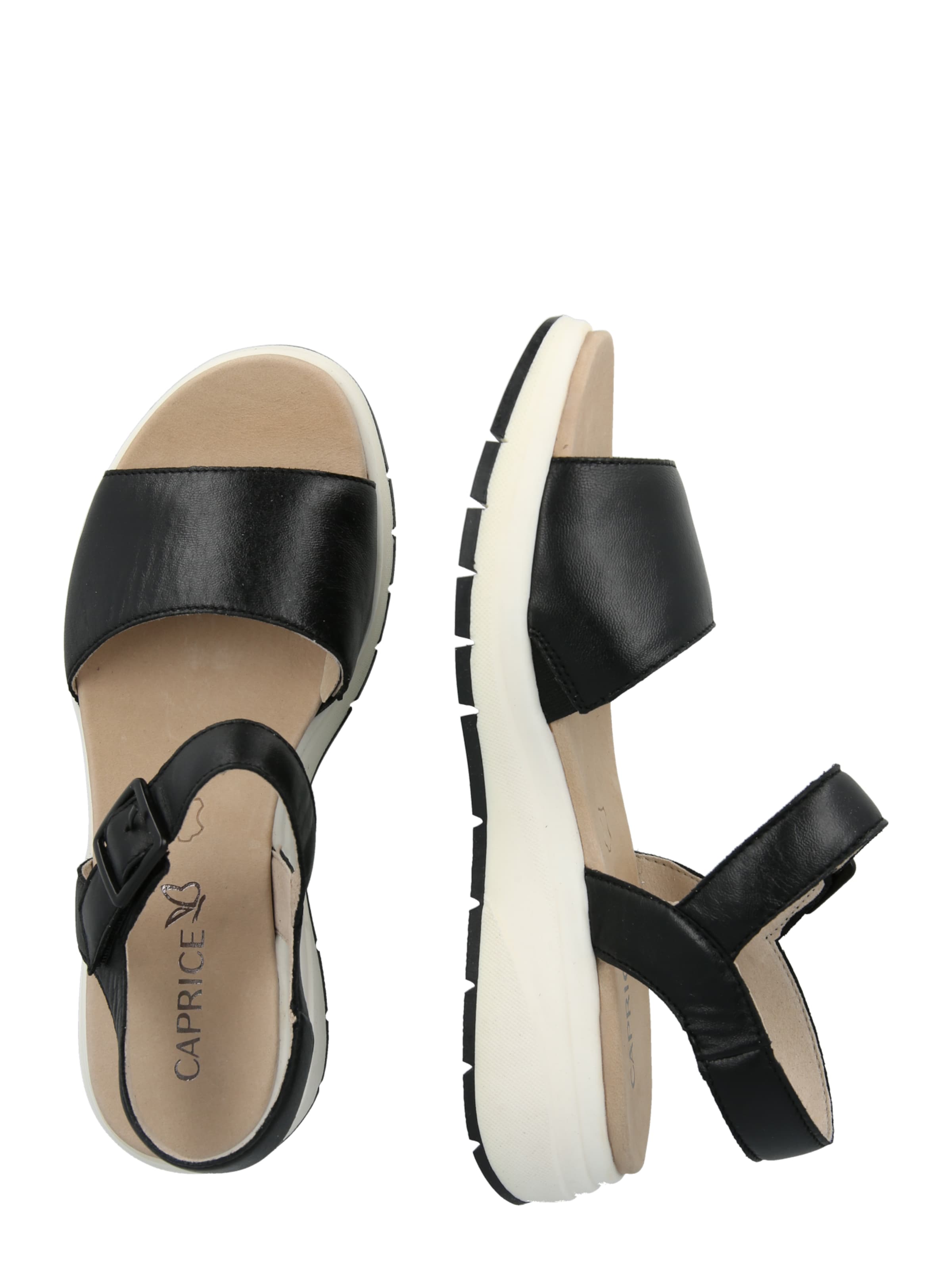 CAPRICE Pántos szandál - fekete