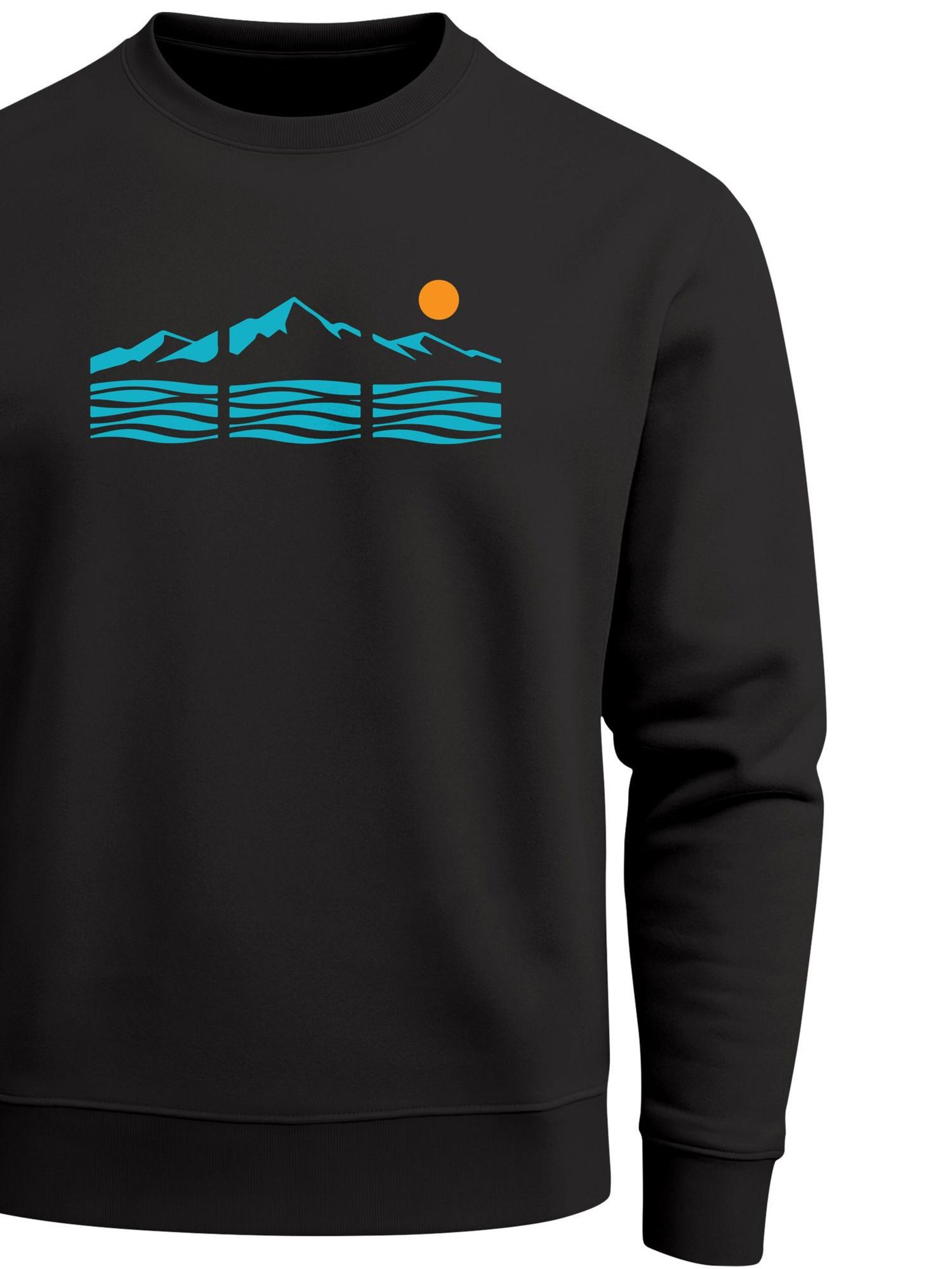 Neverless Sweatshirt 'Blue Mountain' in Black