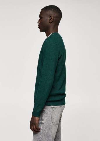 MANGO MAN Sweater 'antigua' in Green