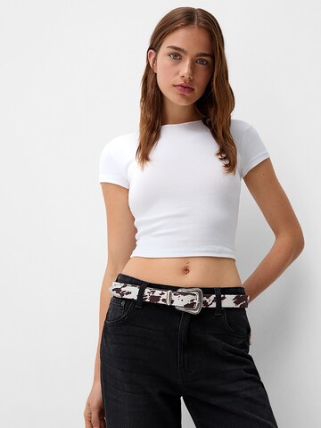 Ceinture Bershka en blanc