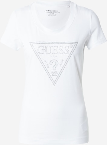 T-shirt GUESS en blanc : devant