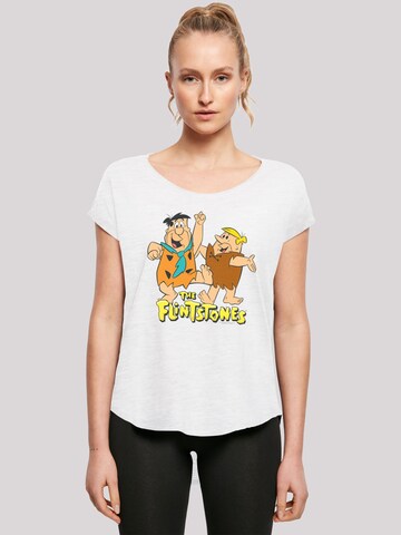 T-shirt 'The Flintstones Fred And Barney' F4NT4STIC en blanc : devant