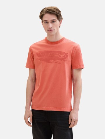 T-Shirt TOM TAILOR en rouge : devant