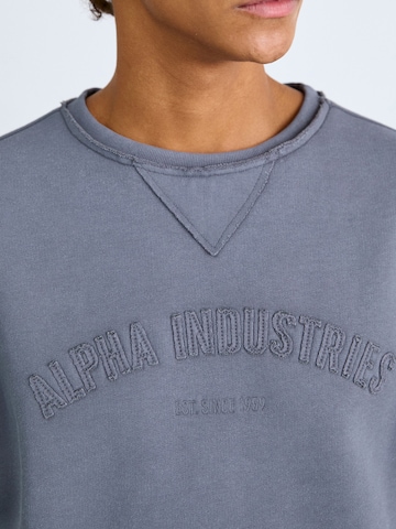 Bluză de molton 'Open Edge' de la ALPHA INDUSTRIES pe gri