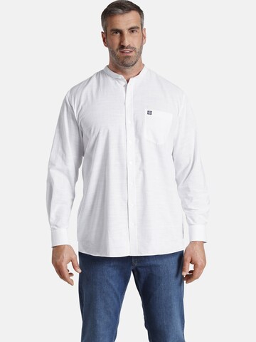 Jan Vanderstorm Regular fit Overhemd 'Kallu' in Wit: voorkant