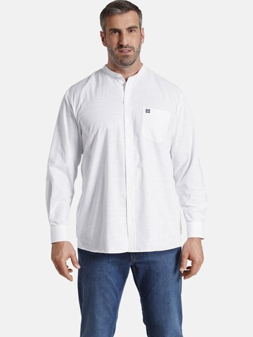 Jan Vanderstorm Comfort fit Overhemd 'Kallu' in Wit: voorkant