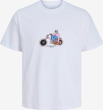 Jack & Jones Junior T-Shirt 'JORCATSKILLS SKULL' in Weiß: Vorderseite