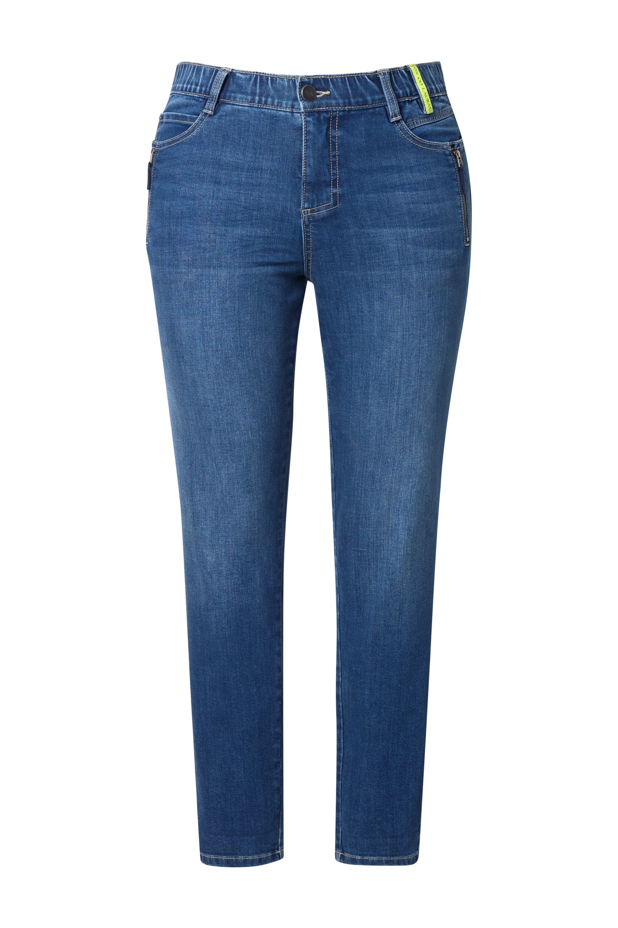 LAURASØN Slimfit Jeans in Blauw: voorkant
