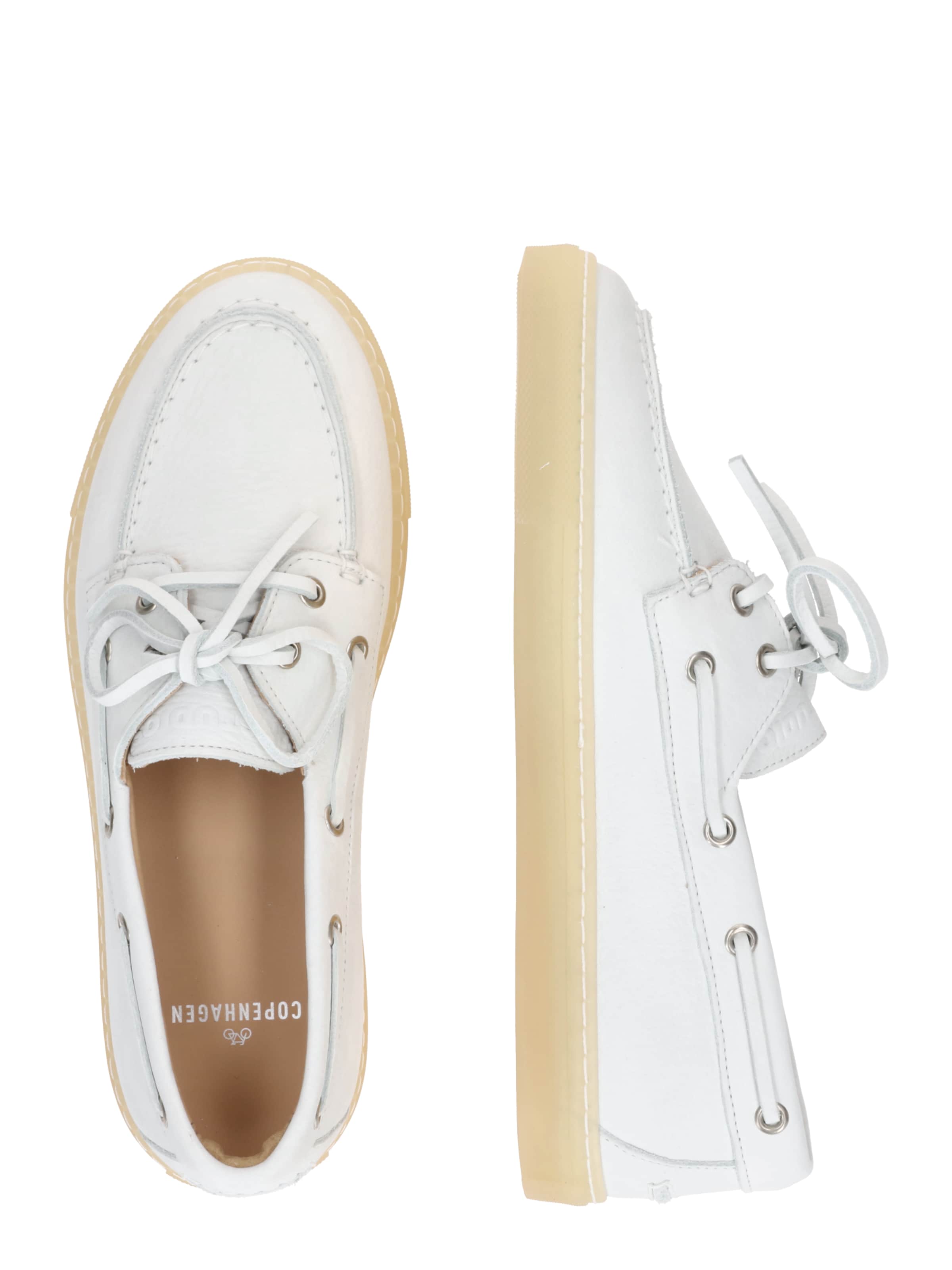 Copenhagen Studios - Zapatos con cordón en blanco