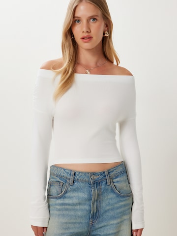 T-shirt Happiness İstanbul en beige : devant